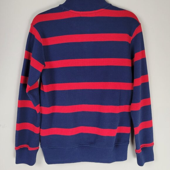 20250110 Polo Ralph Lauren Stripes Pullover Sweater Quarter Zip Size 8 - Picture 3 of 9
